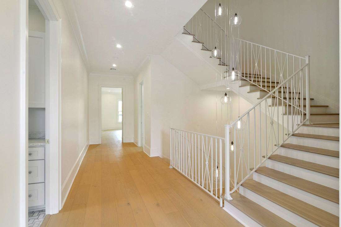 White railing X-pattern